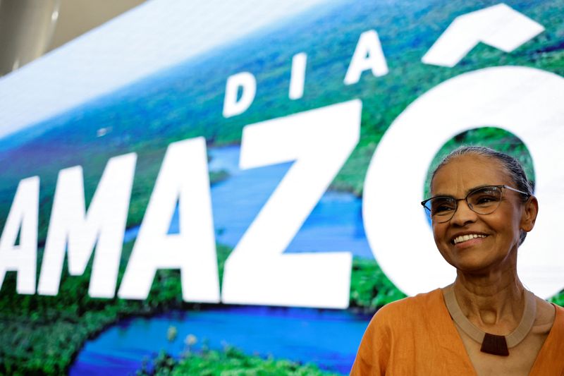 &copy; Reuters. Ministra do Meio Ambiente e Mudança do Clima, Marina Silva, durante cerimônia de comemoração do Dia da Amazônia em Brasília
05/09/2023 REUTERS/Ueslei Marcelino