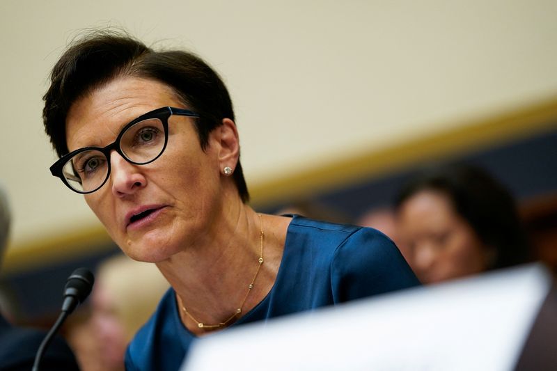 © Reuters. Citigroup CEO Jane Fraser testifies during a U.S. House Financial Services Committee hearing titled “Holding Megabanks Accountable: Oversight of America’s Largest Consumer Facing Banks” on Capitol Hill in Washington, U.S., September 21, 2022. REUTERS/Elizabeth Frantz