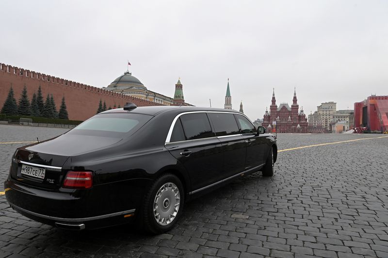 &copy; Reuters. Russian President Vladimir Putin's Aurus limousine is seen on Red Square during a flower-laying ceremony at the Monument to Minin and Pozharsky on the National Unity Day in central Moscow, Russia November 4, 2019. Sputnik/Sergei Guneev/Kremlin via REUTERS