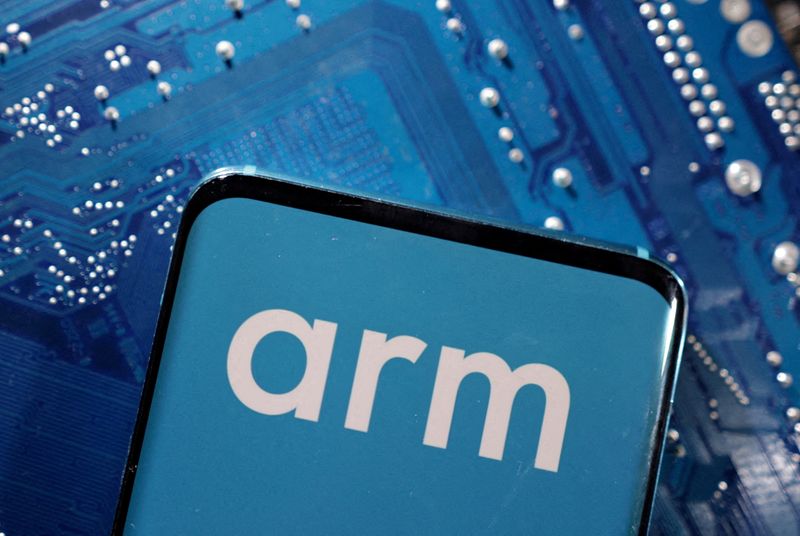 &copy; Reuters. Photo d'illustration du logo d'Arm sur un smartphone. /Photo prise le 6 mars 2023/REUTERS/Dado Ruvic