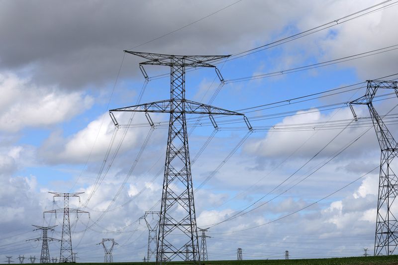 &copy; Reuters. Des lignes électriques à haute tension en France. /Photo prise le 1er août 2023/REUTERS/Pascal Rossignol
