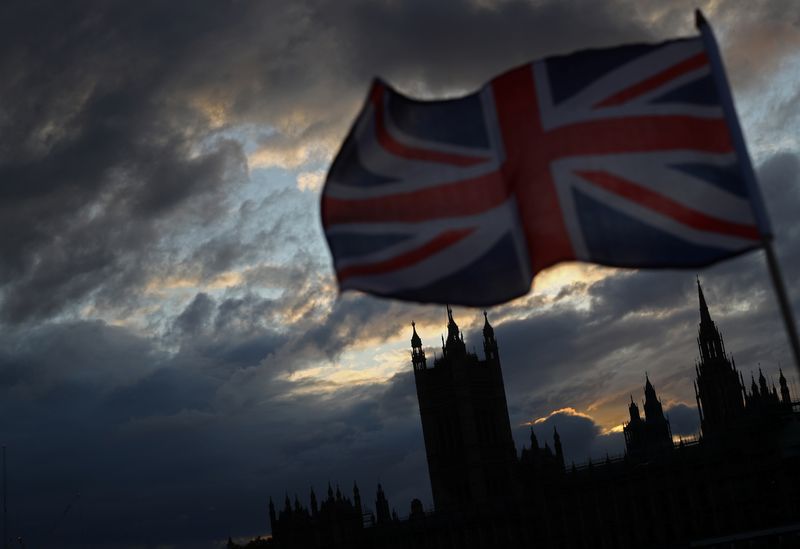 &copy; Reuters. A Union Jack flag flutters in front of the Houses of Parliament in London, Britain, November 5, 2019. REUTERS/Hannah McKay/File photo