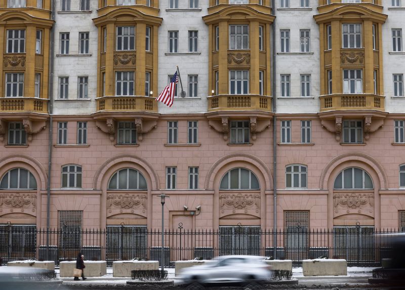 &copy; Reuters. Embaixada dos EUA em Moscou
 13/2/2023   REUTERS/Evgenia Novozhenina