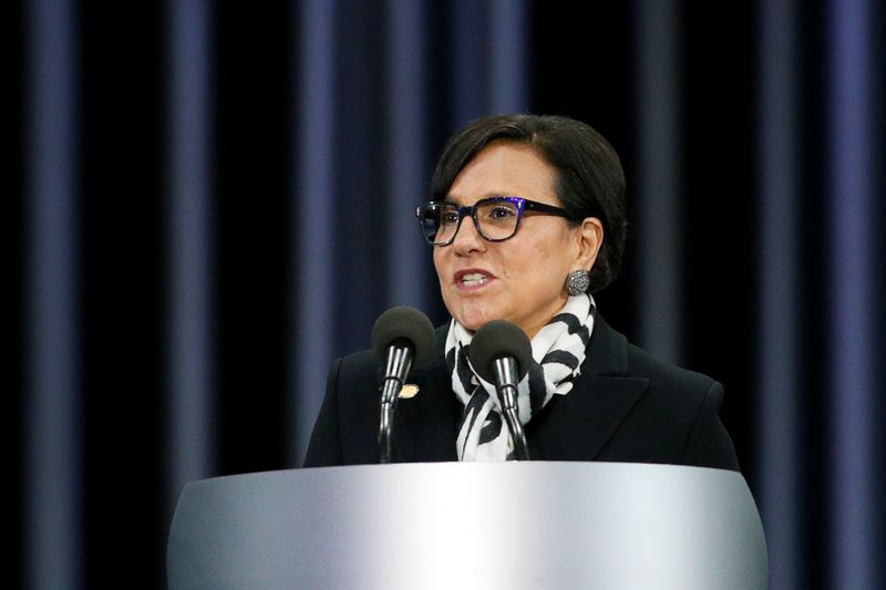 &copy; Reuters. U.S. Commerce Secretary Penny Pritzker delivers a speech during a ceremony commemorating the victims of Babyn Yar (Babi Yar), one of the biggest single massacres of Jews during the Nazi Holocaust, on the outskirts of Kiev, Ukraine, September 29, 2016. REU