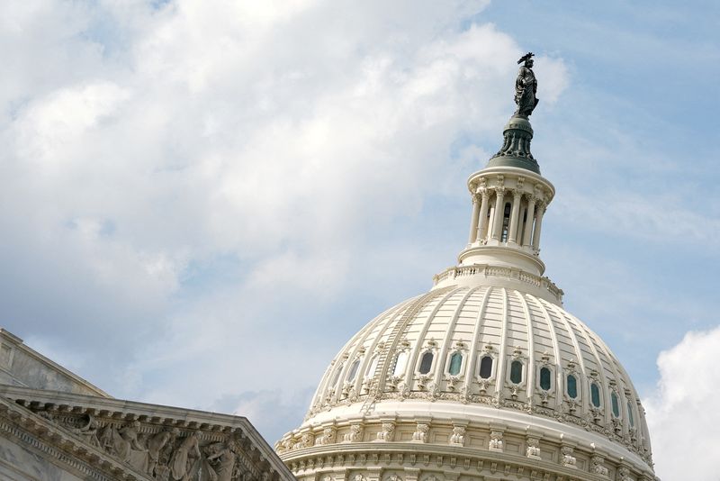 &copy; Reuters. FILE PHOTO: The U.S. Capitol dome is seen as members of the House Freedom Caucus and others hold a press conference regarding federal government spending on Capitol Hill in Washington, U.S., September 12, 2023. REUTERS/Elizabeth Frantz/File Photo