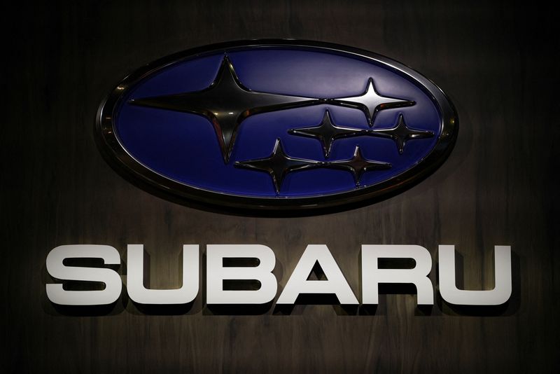 &copy; Reuters. FILE PHOTO: A Subaru logo is seen during the New York International Auto Show, in Manhattan, New York City, U.S., April 5, 2023. REUTERS/David 'Dee' Delgado