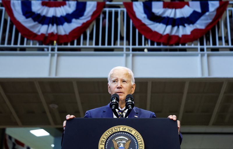 &copy; Reuters. U.S. President Joe Biden delivers remarks on his economic agenda at Prince George's Community College in Largo, Maryland, U.S. September 14, 2023. REUTERS/Jonathan Ernst