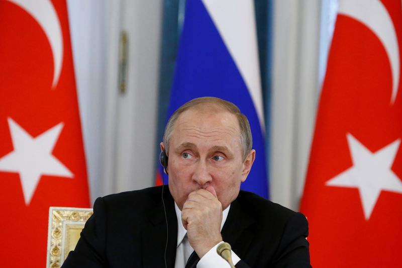 &copy; Reuters. 　９月１４日、トルコとロシアがトルコ国内に天然ガスの輸出ハブを作る計画が難航している。写真はロシアのプーチン大統領。サンクトペテルブルクで２０１６年８月撮影（２０２３年　