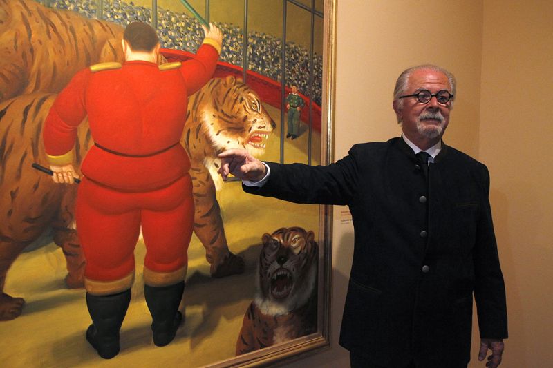 &copy; Reuters. Pintor e escultor colombiano Fernando Botero em Medelín
2/2/2015 REUTERS/Fredy Builes