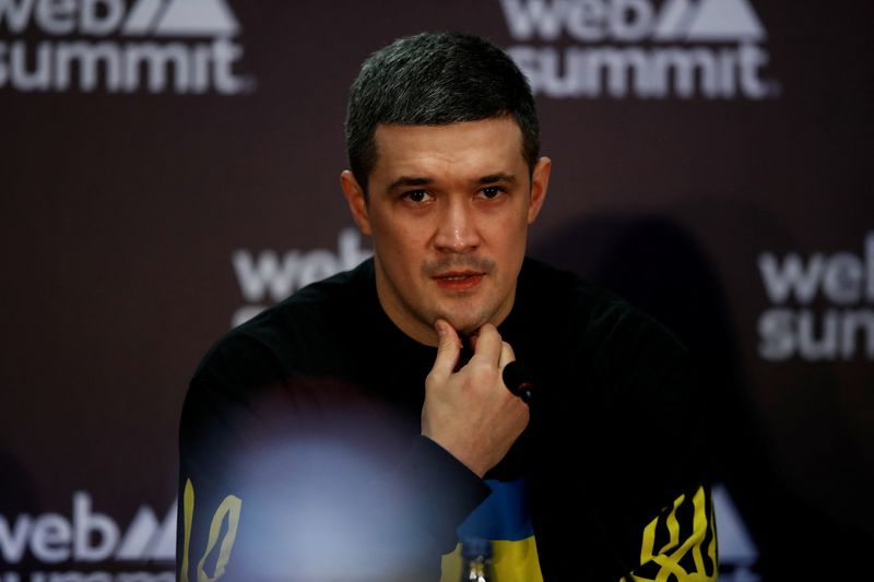 &copy; Reuters. Mykhailo Fedorov, Vice Prime Minister and Minister of Digital Transformation of Ukraine attends a news conference at the Web Summit, Europe's largest technology conference, in Lisbon, Portugal, November 3, 2022. REUTERS/Pedro Nunes/file photo