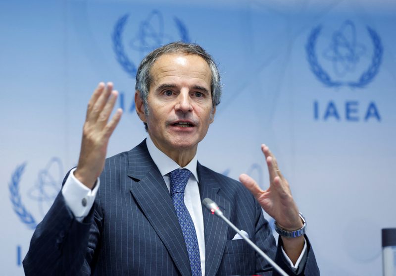 &copy; Reuters. FOTO DE ARCHIVO. El jefe del organismo de control nuclear de la ONU, Rafael Grossi, asiste a una conferencia de prensa durante la reunión de la Junta de Gobernadores de 35 naciones de la Agencia Internacional de Energía Atómica (OIEA) en Viena, Austria