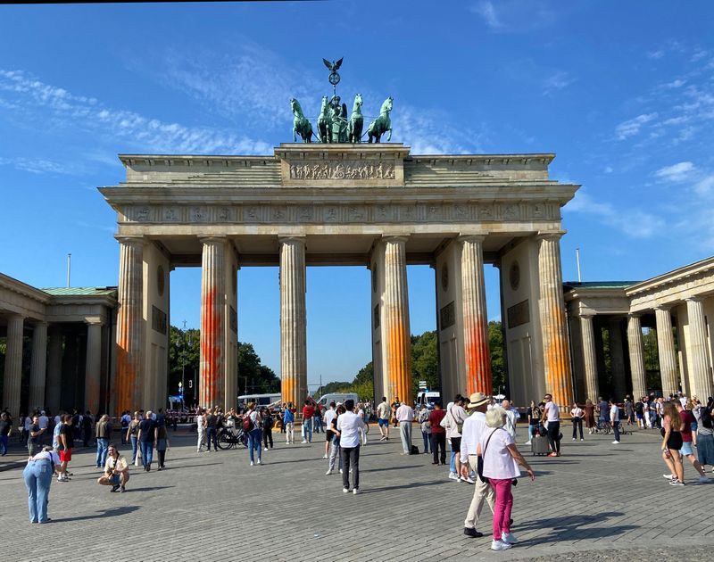 &copy; Reuters. La porte de Brandebourg à Berlin, en Allemagne. /Photo prise le 17 septembre 2023/REUTERS/Swantje Stein