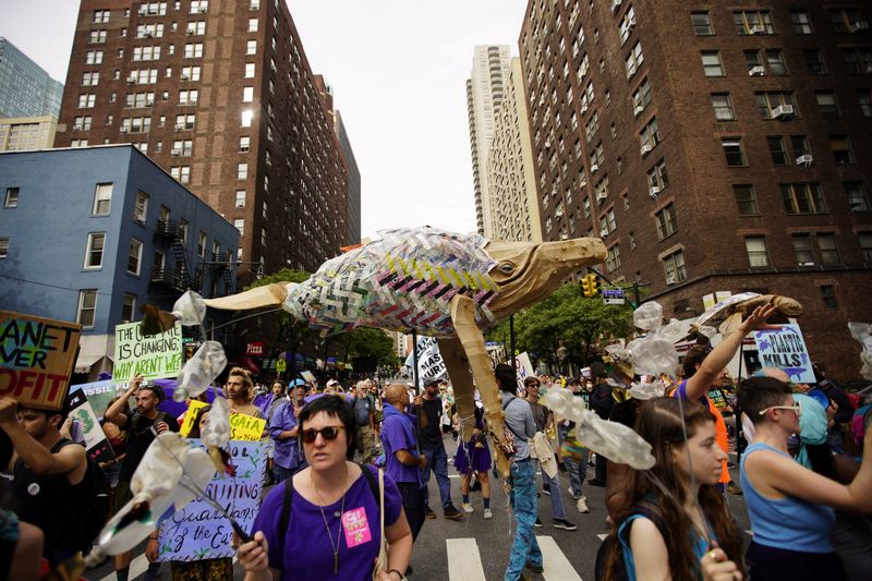Climate protesters in New York and across the globe send message to United Nations