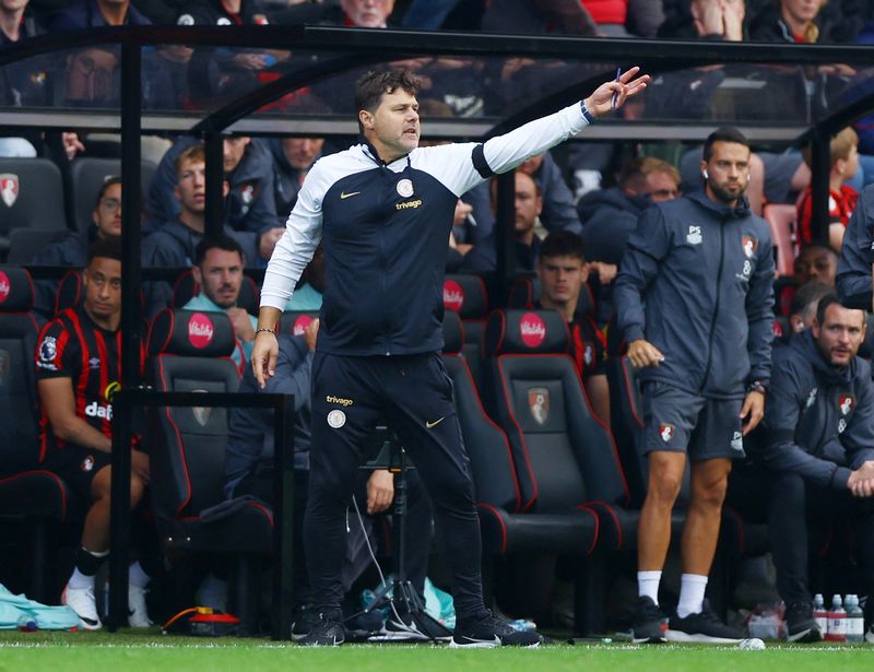 &copy; Reuters. Pochettino em jogo do Chelsea contra Bournemouth 
 17/9/2023   Action Images via Reuters/Matthew Childs