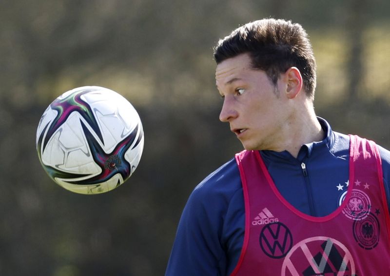 &copy; Reuters. Draxler durante treino da seleção alemã
 22/3/2022   REUTERS/Heiko Becker