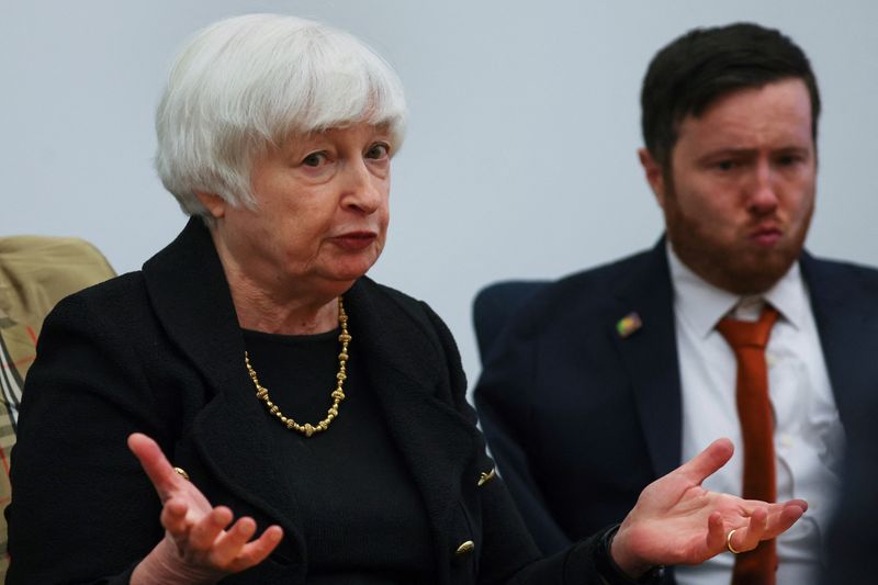 &copy; Reuters. FILE PHOTO: U.S. Treasury Secretary Janet Yellen speaks during an interview in New York City, U.S., September 18, 2023. REUTERS/Shannon Stapleton/File Photo