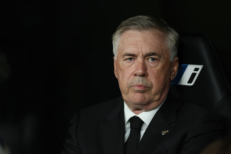 &copy; Reuters. Técnico do Real Madrid, Carlo Ancelotti 
17/09/2023
REUTERS/Isabel Infantes