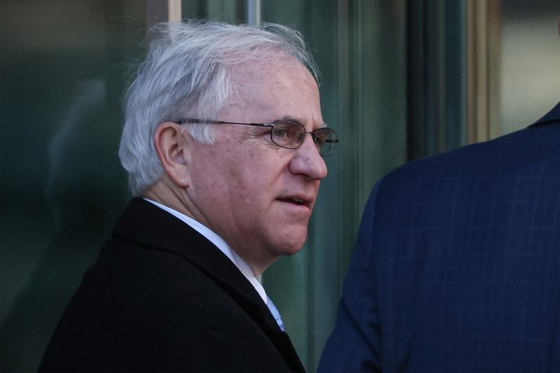 &copy; Reuters. FILE PHOTO: Former U.S. Congressman Stephen Buyer arrives for his insider trading trial at the United States Courthouse in the Manhattan borough of New York City, U.S., March 8, 2023.  REUTERS/Brendan McDermid/File Photo