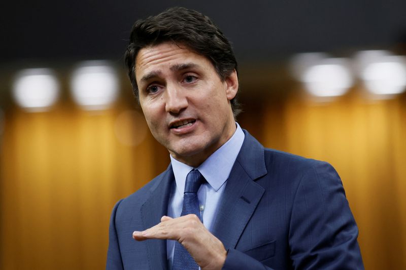 © Reuters. Canada's Prime Minister Justin Trudeau speaks during Question Period in the House of Commons, on Parliament Hill in Ottawa, Ontario, Canada September 19, 2023. REUTERS/Blair Gable