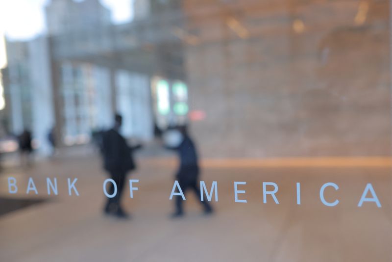 &copy; Reuters. A signage is seen at the Bank of America Tower in Manhattan, New York City, New York, U.S., November 2, 2022. REUTERS/Andrew Kelly