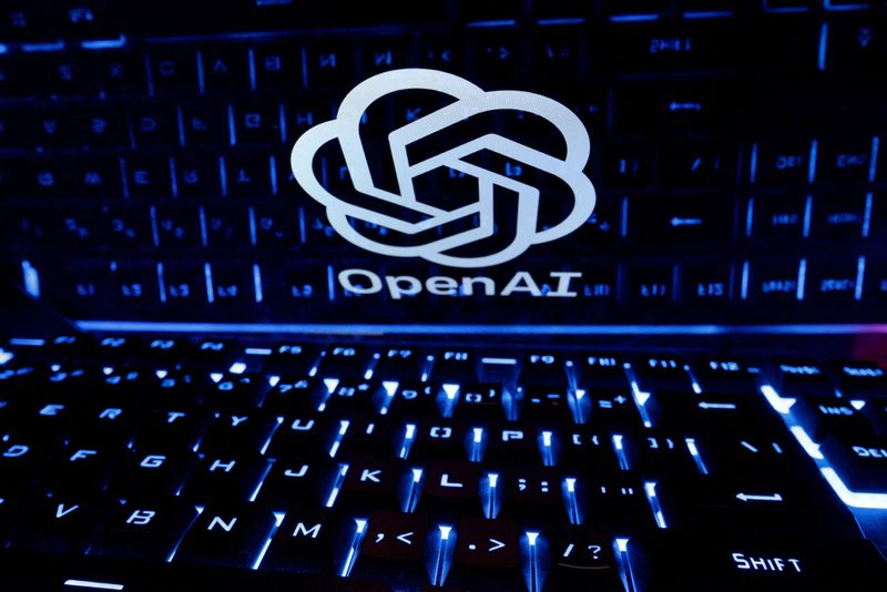 © Reuters. FILE PHOTO: A keyboard is placed in front of a displayed OpenAI logo in this illustration taken February 21, 2023. REUTERS/Dado Ruvic/Illustration/File Photo