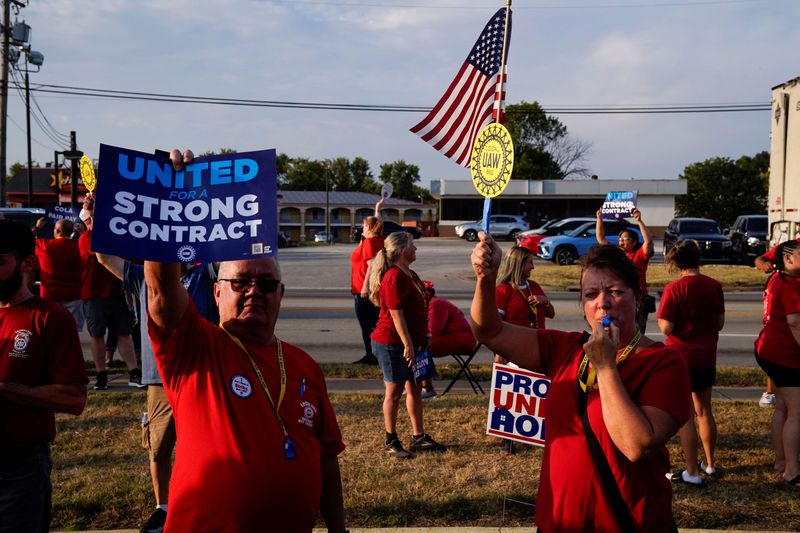 UAW strikes more GM, Stellantis facilities, cites progress in talks with Ford