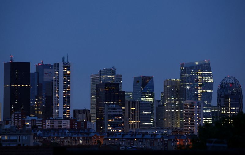 &copy; Reuters. FILE PHOTO: A view shows skyscraper office properties at La Defense business and financial district near Paris, France, June 26, 2023. REUTERS/Stephanie Lecocq