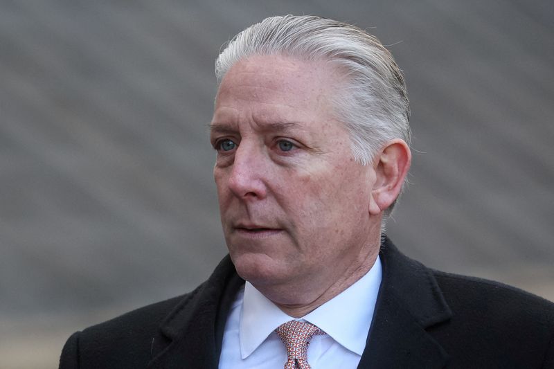 &copy; Reuters. FILE PHOTO: Charles McGonigal, a former FBI official who has been charged with working for sanctioned Russian oligarch Oleg Deripaska, arrives at Federal Court in New York City, U.S., March 8, 2023.  REUTERS/Brendan McDermid/File Photo