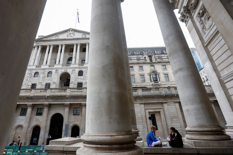 &copy; Reuters. A general view shows the Bank of England in London, Britain, September 21, 2023. REUTERS/Peter Nicholls