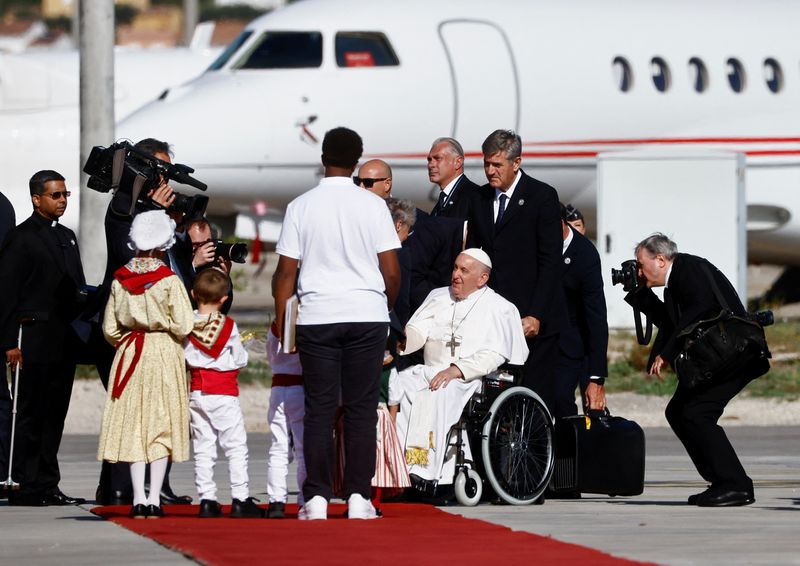 &copy; Reuters. Papa Francisco chega no aeroporto de Marselha
22/09/2023
REUTERS/Yara Nardi