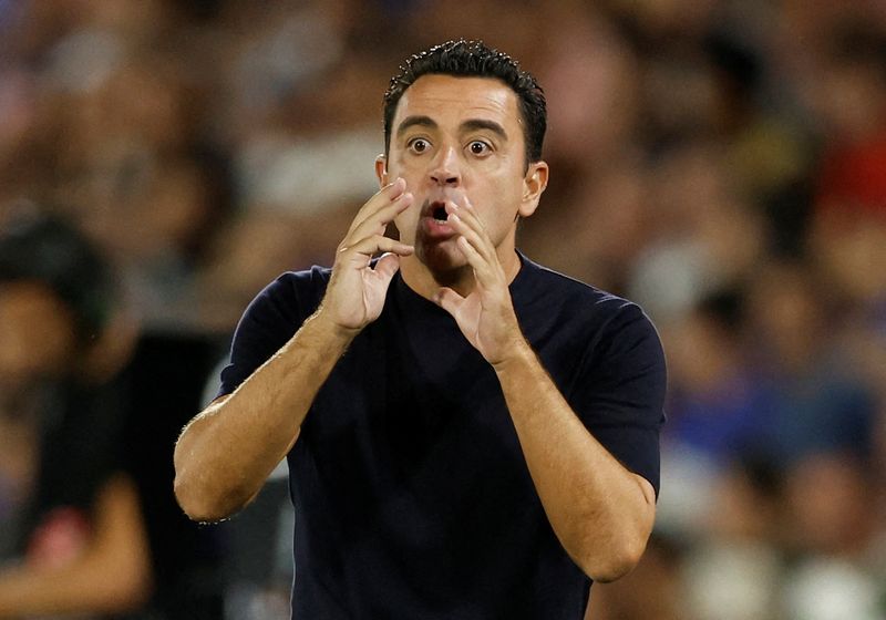 &copy; Reuters. Xavi em jogo do Barcelona contra o Getafe
 13/8/2023   REUTERS/Juan Medina