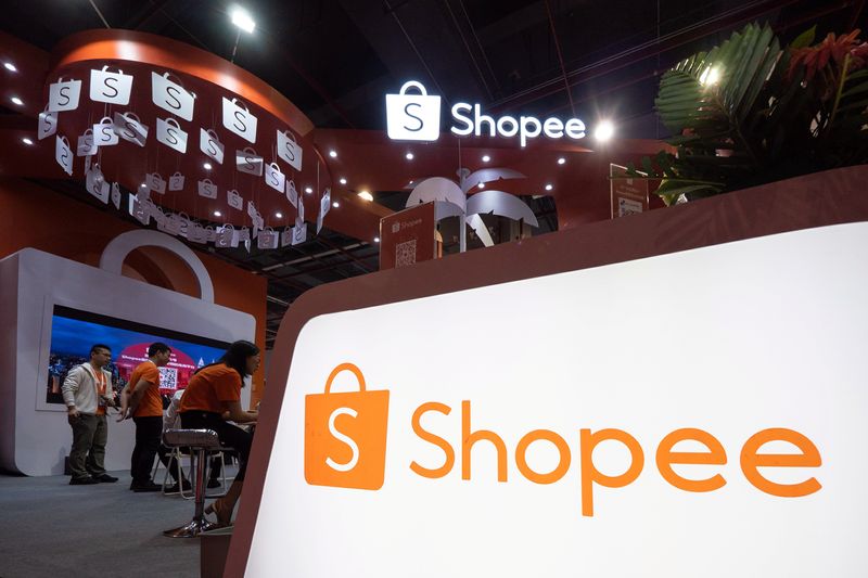 &copy; Reuters. Logos da Shopee em Guangzhou, China
22/03/2019
REUTERS/Stringer