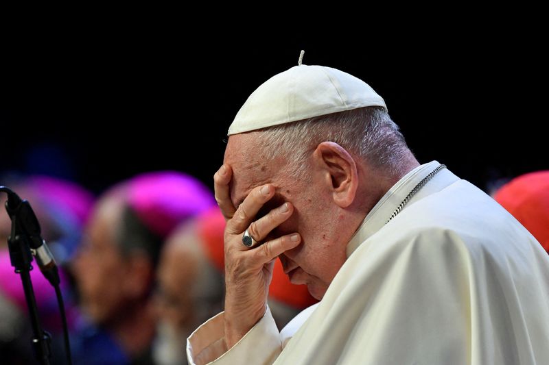 &copy; Reuters. البابا فرنسيس في مرسيليا يوم السبت. صورة لرويترز من المكتب الإعلامي للفاتيكان.