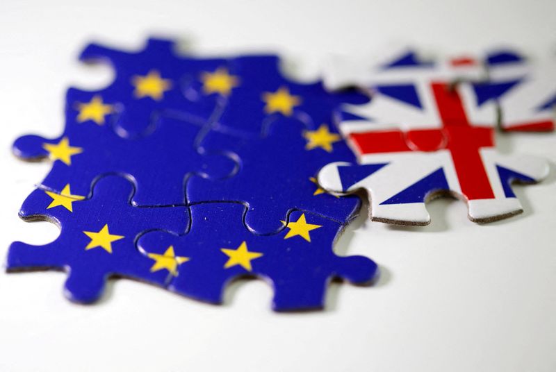 &copy; Reuters. FILE PHOTO: Puzzle with printed EU and UK flags is seen in this illustration taken November 13, 2019. REUTERS/Dado Ruvic/Illustration/File Photo