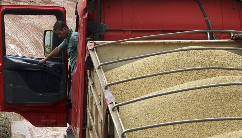 &copy; Reuters. Caminhão é carregado com soja em Primavera do Leste, Mato Grosso. REUTERS/Paulo Whitaker
