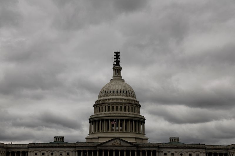 &copy; Reuters. A general view of the U.S. Capitol, where Congress will return Tuesday to deal with a series of spending bills before funding runs out and triggers a partial U.S. government shutdown, in Washington, U.S. September 25, 2023.  REUTERS/Jonathan Ernst