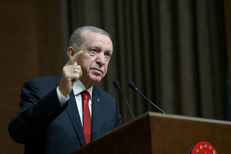 &copy; Reuters. Presidente da Turquia, Tayyip Erdogan, durante evento em Ancara
06/09/2023
Murat Cetinmuhurdar/PPO/Divulgação via REUTERS