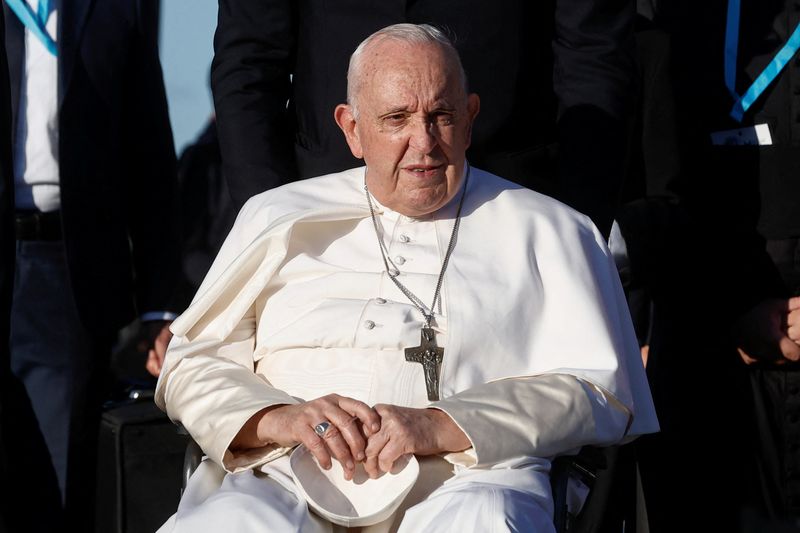 &copy; Reuters. Papa Francisco durante evento em Marselha, na França
22/09/2023
REUTERS/Benoit Tessier