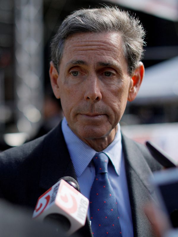 &copy; Reuters. FILE PHOTO: Anti-affirmative action activist Edward Blum, founder of Students for Fair Admissions (SFFA), speaks to reporters at the "Rally for the American Dream-Equal Education Rights for All," ahead of the start of the trial in a lawsuit accusing Harva