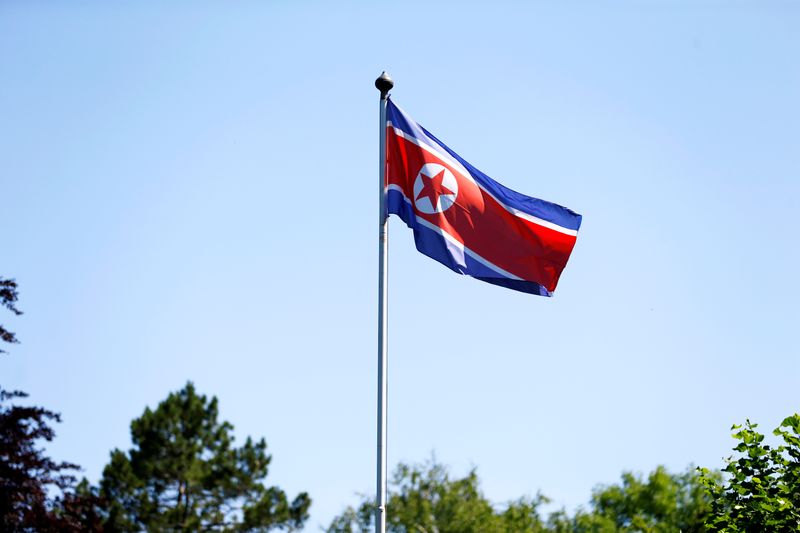 &copy; Reuters. Bandeira da Coreia do Norte em Genebra, na Suíça
20/06/2017
REUTERS/Pierre Albouy/