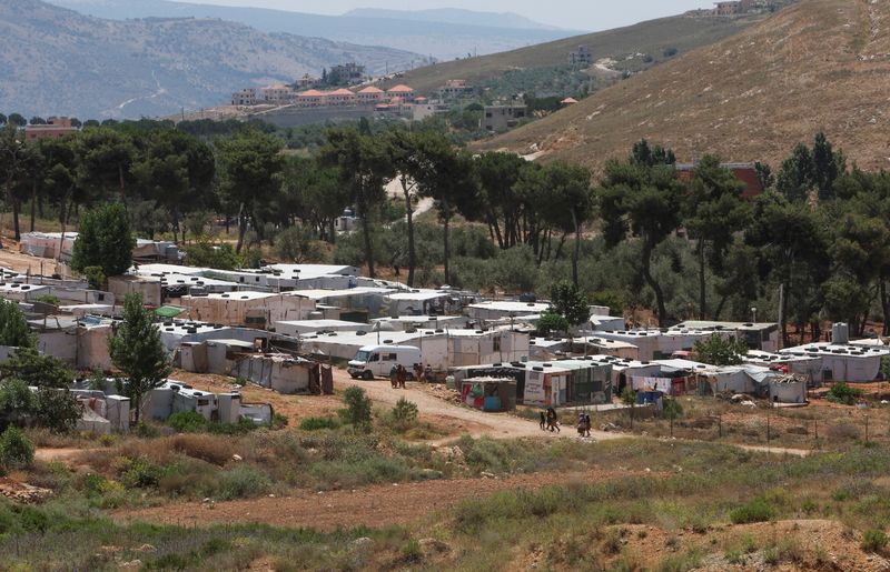 &copy; Reuters. منظر عام لمخيم للاجئين السوريين في مرجعيون بجنوب لبنان يوم 17 يونيو حزيران 2023. تصوير: عزيز طاهر - رويترز.
