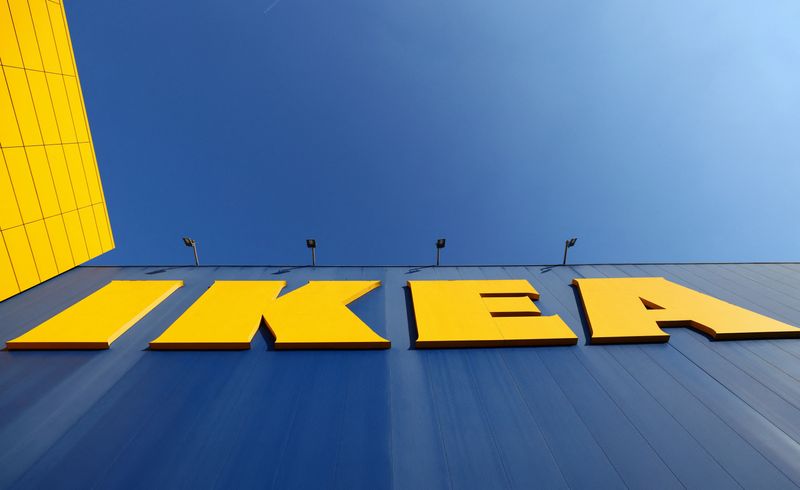&copy; Reuters. The IKEA logo is seen outside an IKEA furniture store in Brussels, Belgium June 13, 2023.  REUTERS/Yves Herman/File Photo