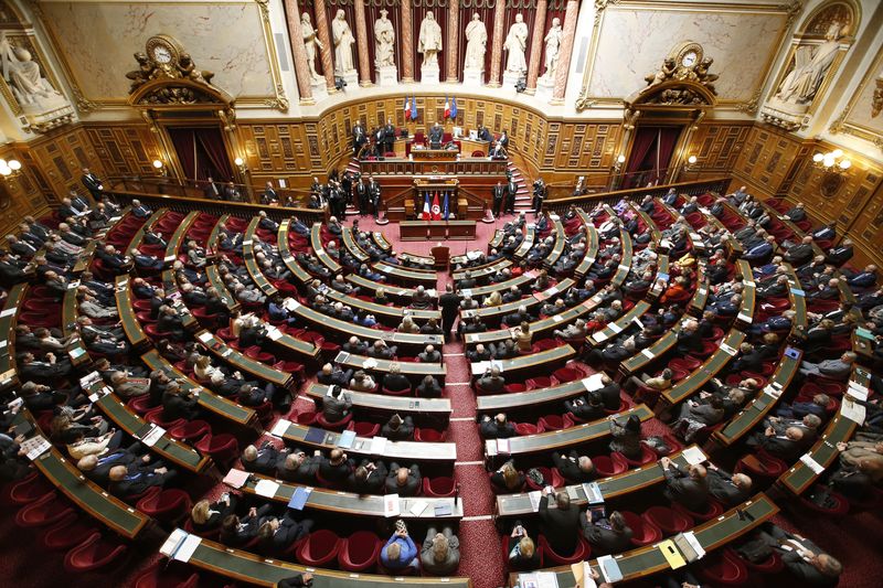 &copy; Reuters. Une vue générale sur l'hémicycle lors d'une séance au Sénat, à Paris. /Photo prise le 7 avril 2015/REUTERS/Charles Platiau
