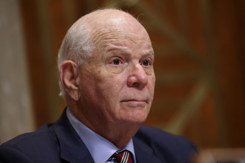&copy; Reuters. U.S. Senator Ben Cardin (D-MD) during a Senate Foreign Relations Committee hearing on "Accountability for Russian Atrocities in Ukraine", on Capitol Hill in Washington, U.S., May 31, 2023.  REUTERS/Julia Nikhinson/File Photo