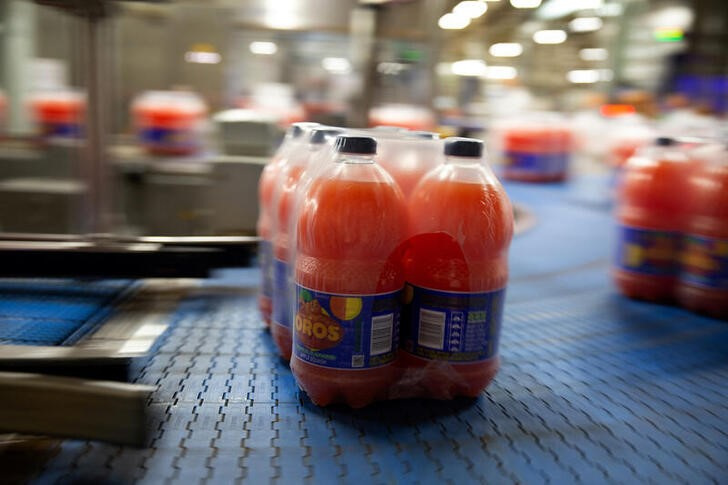&copy; Reuters. One of Tiger Brands' most popular beverage products, Oros, is seen during production at a manufacturing facility in Germiston, South Africa November 17, 2022. REUTERS/James Oatway