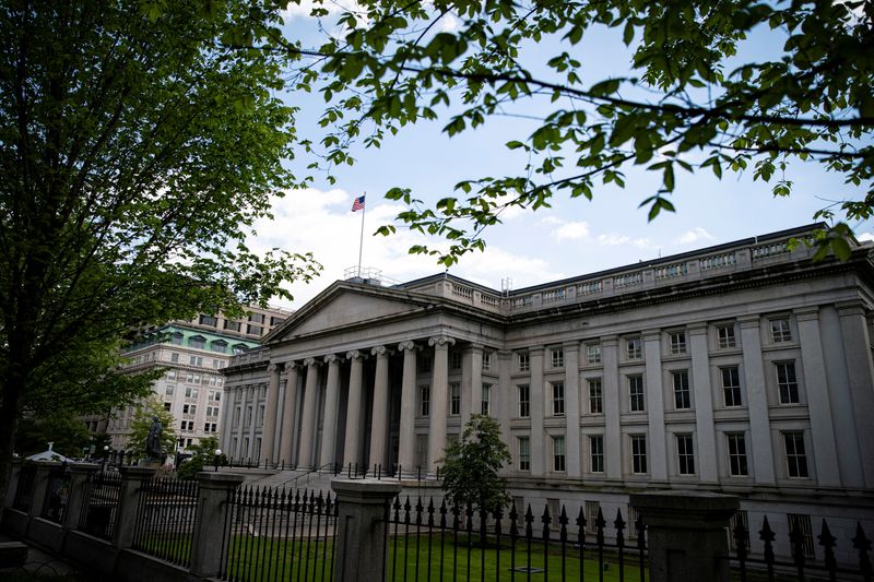 &copy; Reuters. وزارة الخزانة الأمريكية في واشنطن بصورة من أرشيف رويترز.