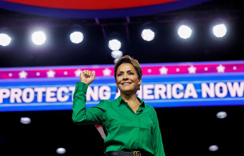 &copy; Reuters. FILE PHOTO: Kari Lake, former candidate for Governor of Arizona, attends the Conservative Political Action Conference (CPAC) at Gaylord National Convention Center in National Harbor, Maryland, U.S., March 4, 2023. REUTERS/Evelyn Hockstein/File Photo