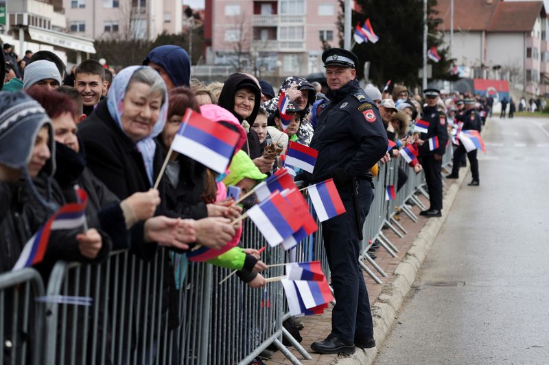 &copy; Reuters. People celebrate Serb Republic national holiday, banned by the constitutional court, in East Sarajevo, Bosnia and Herzegovina, January 9, 2023. REUTERS/Dado Ruvic/File Photo