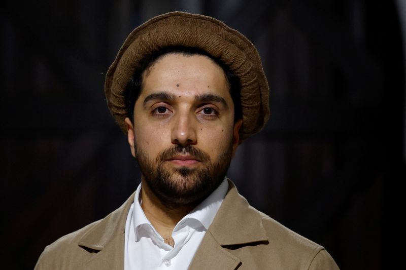 &copy; Reuters. Ahmad Massoud, exiled leader of the National Resistance Front of Afghanistan (NRF) and son of the former anti-Soviet mujahideen commander Ahmad Shah Massoud, poses during an interview for the launching of his new book "Notre liberte" at the Grand Mosque o