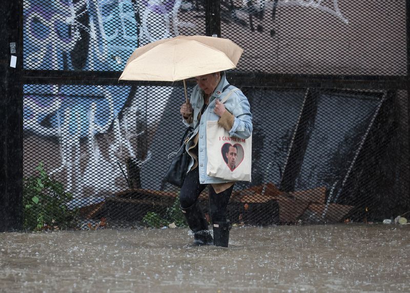 New York subway disrupted as heavy rains besiege city
